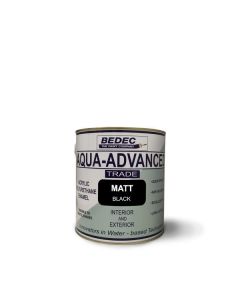 Bedec Aqua Advanced Matt Paint-1 Litre-Bedec Black